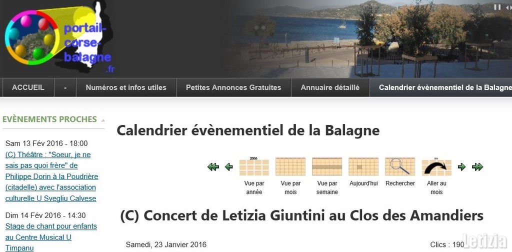 concert de Letiizia Giuntini à Calvi